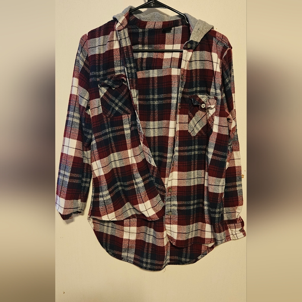 Plaid Button-Up Shirt